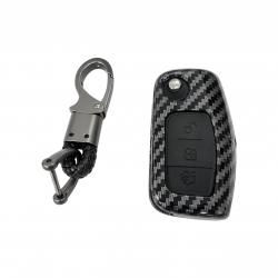 莫名其妙倉庫【AG008B 卡夢硬殼鑰匙套】福特 Ford New Fiesta 小肥精品配件空力套件